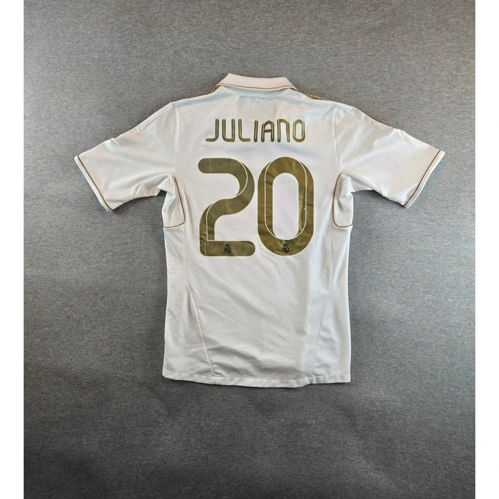 REAL MADRID 2011 2012‎ ADIDAS MENS M HOME FOOTBALL SHIRT SOCCER JERSEY JULIANO